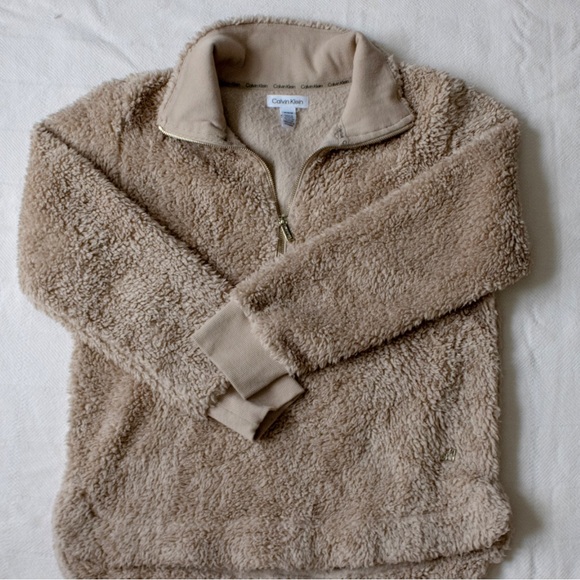 Calvin klein fuzzy quarter zip - Picture 1 of 2